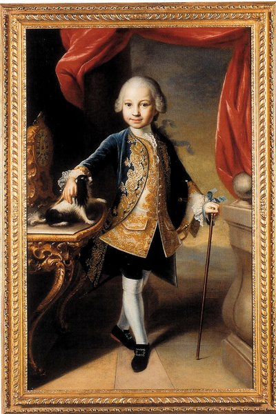 A Portrait Oil on Canvas of Max Conte de Paumgarten 1746